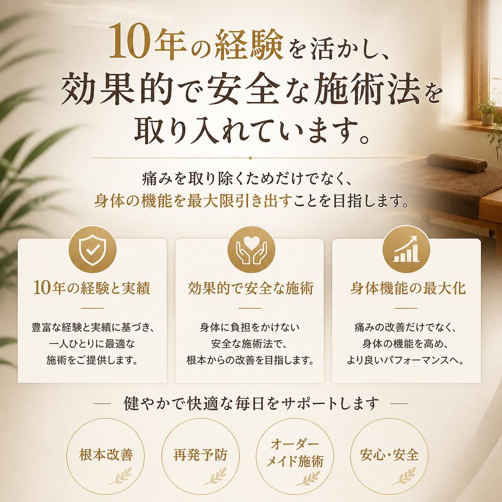 実績に基づいた施術法