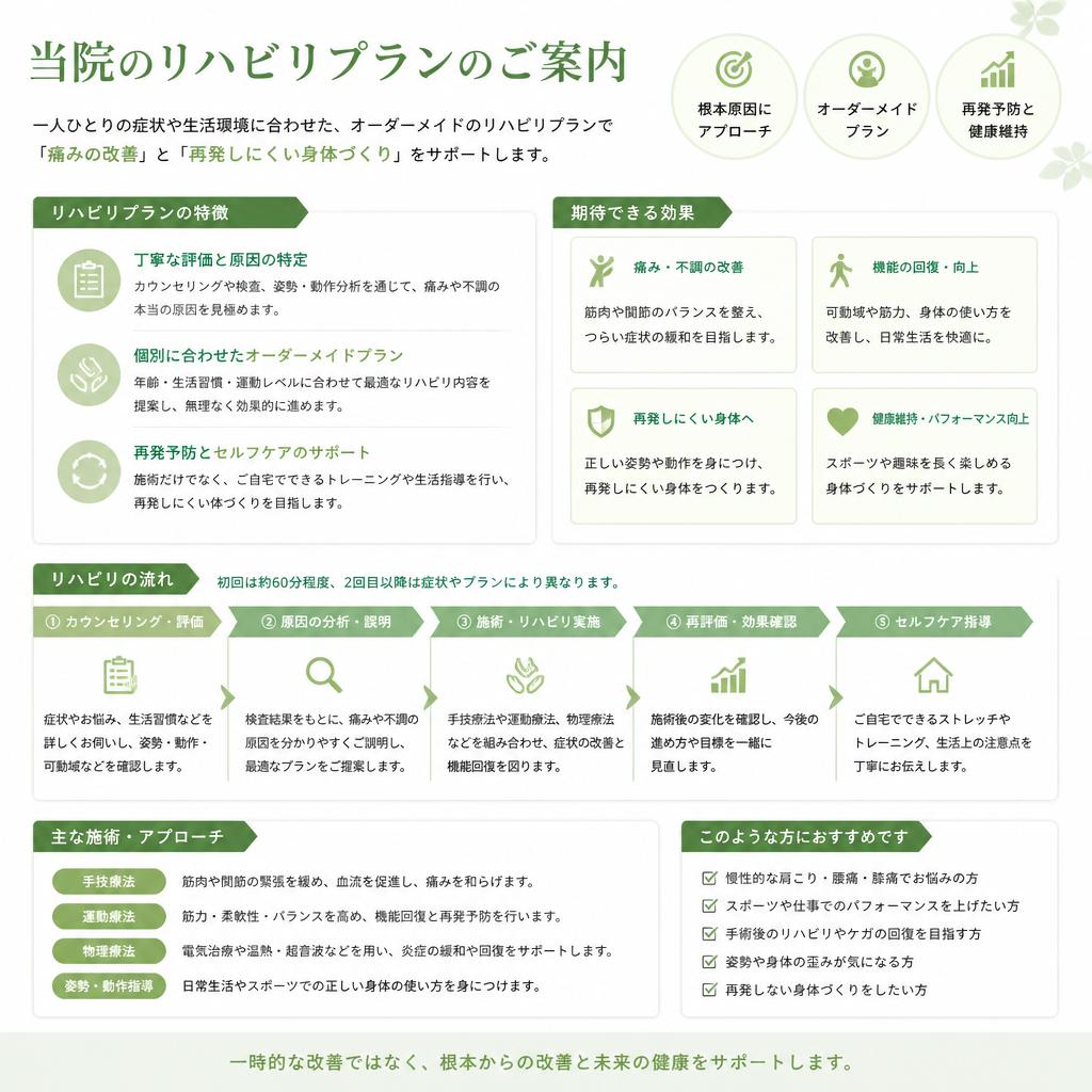 リハビリプランの特徴
