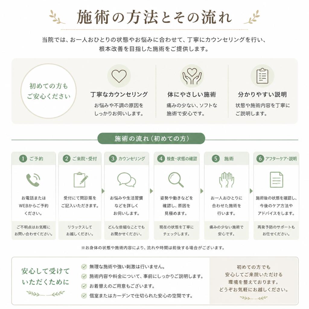 整体施術の流れ