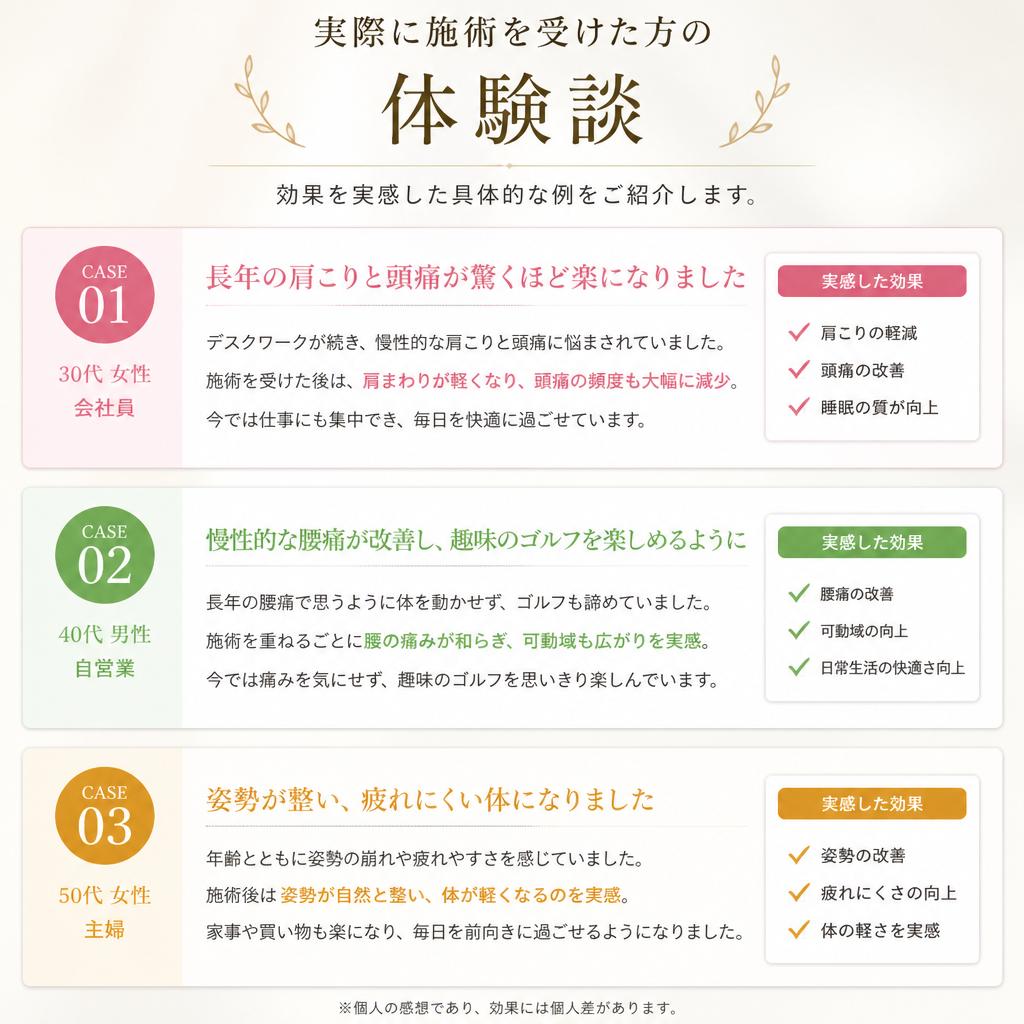 体験者の声