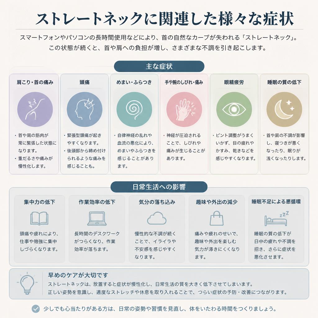 2. ストレートネックが引き起こす症状