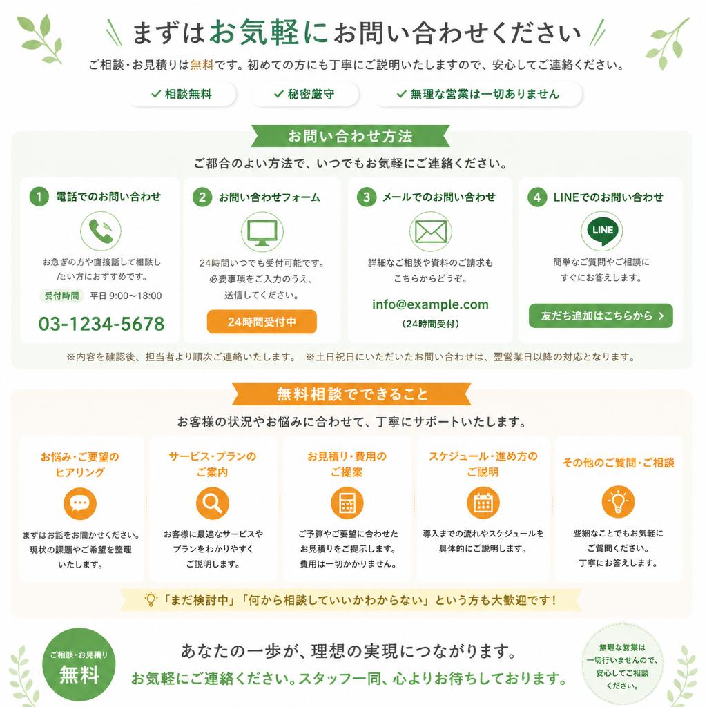7. 無料相談のご案内