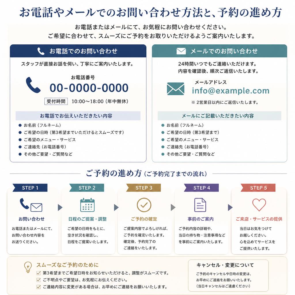 まずはお気軽にお問い合わせを！